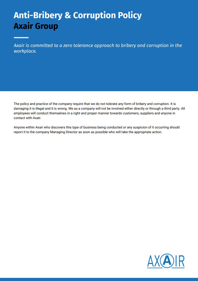 Anti-Bribery & Corruption Policy - Axair Group